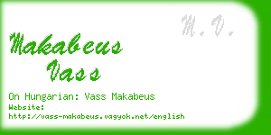 makabeus vass business card